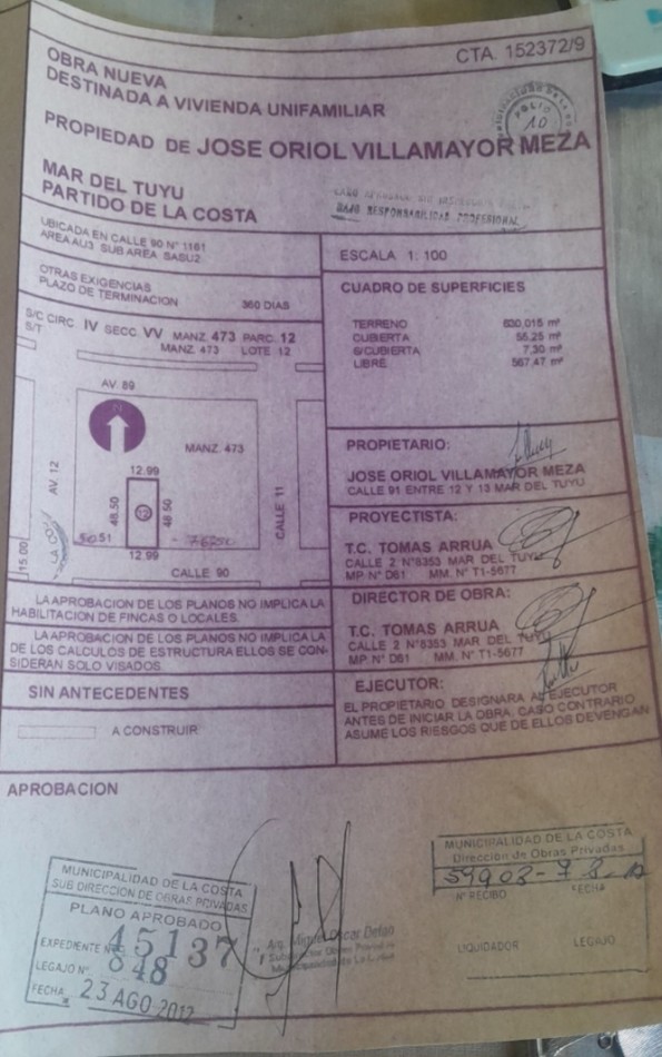 VENTA LOTE DE 600M2