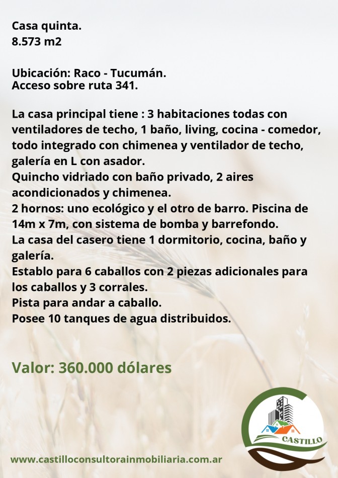 casa quinta - raco tucuman