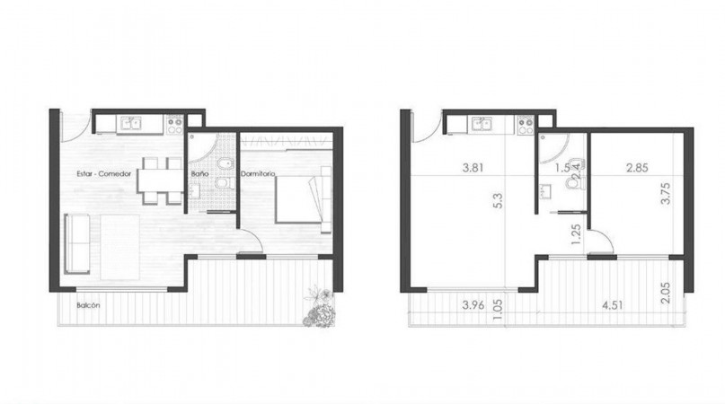 DEPARTAMENTO 2 AMBIENTES AL CONTRA FRENTE CON BALCON A ESTRENAR, 48m2. WILDE, AVELLANEDA.
