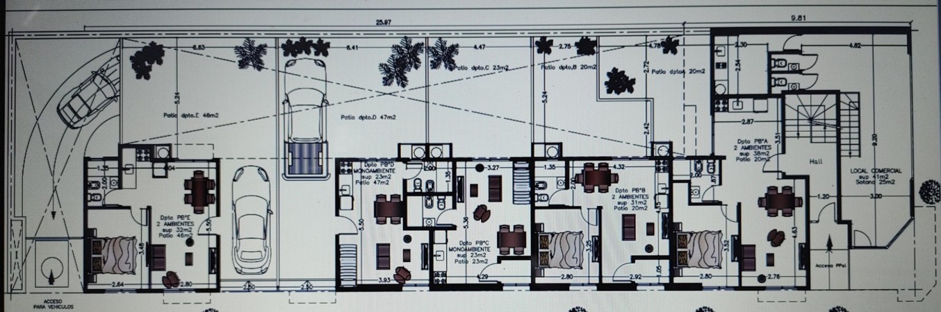 DEPARTAMENTO MONOAMBIENTE EN 2° PISO DTO E, AL FRENTE CON BALCON, TEMPERLEY.