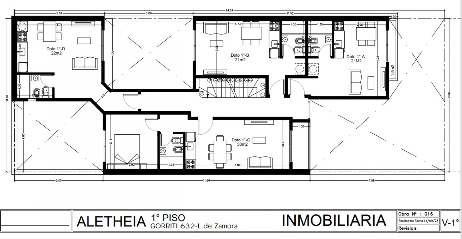 DEPARTAMENTO MONOAMBIENTE, 1ER PISO, DTO B. 21M2. LOMAS DE ZAMORA.