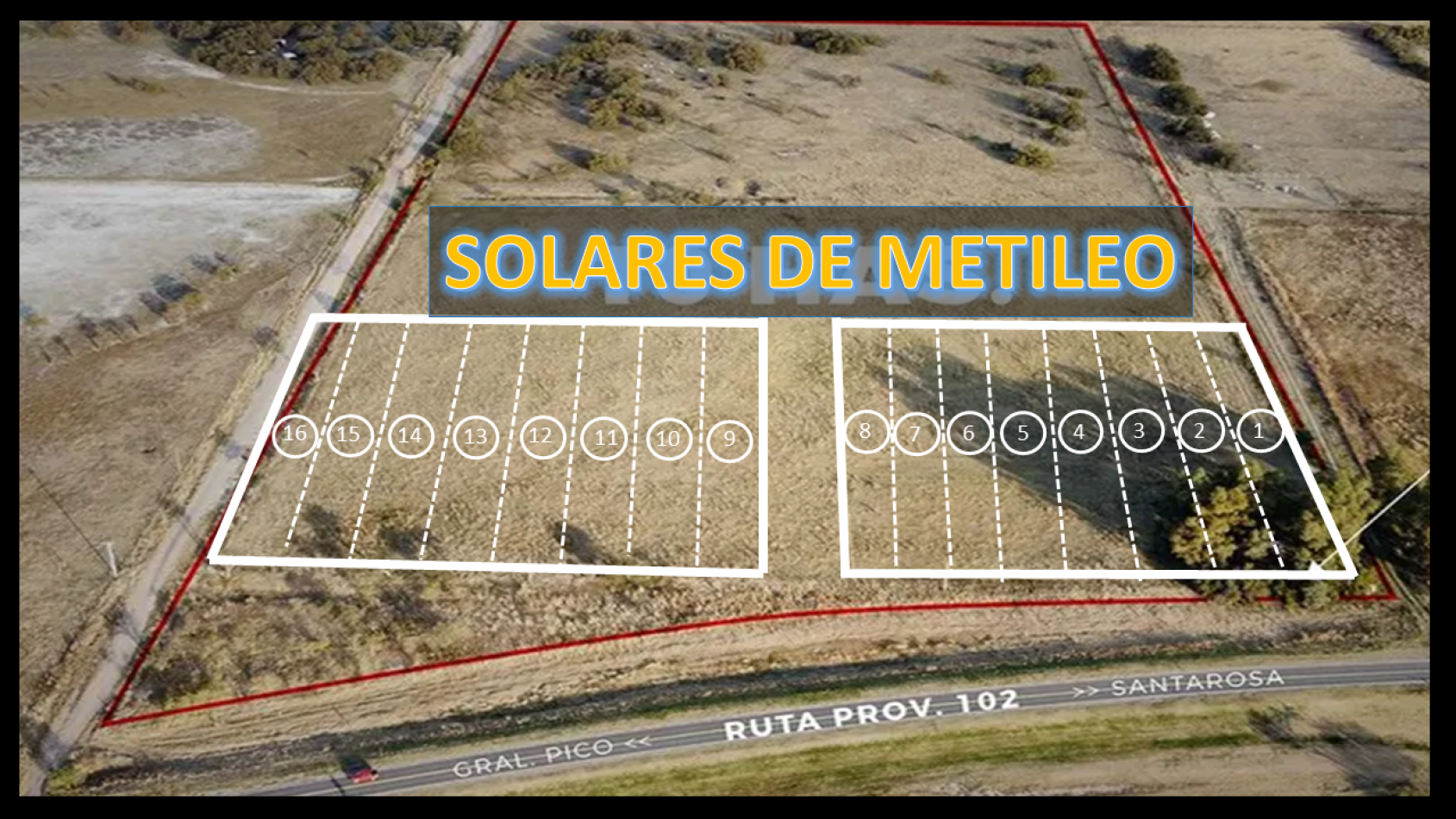 LOTES QUINTAS EN METILEO - 10 HECTAREAS