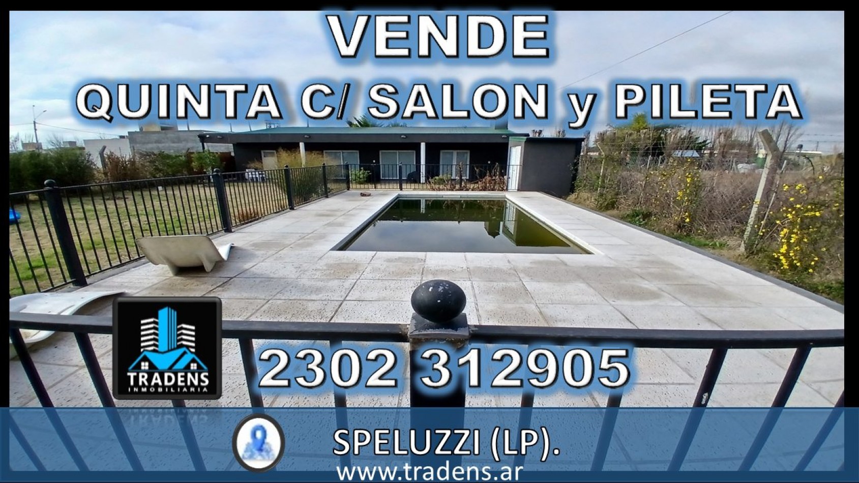 QUINTA c/ SALON, PILETA y PARRILLA
