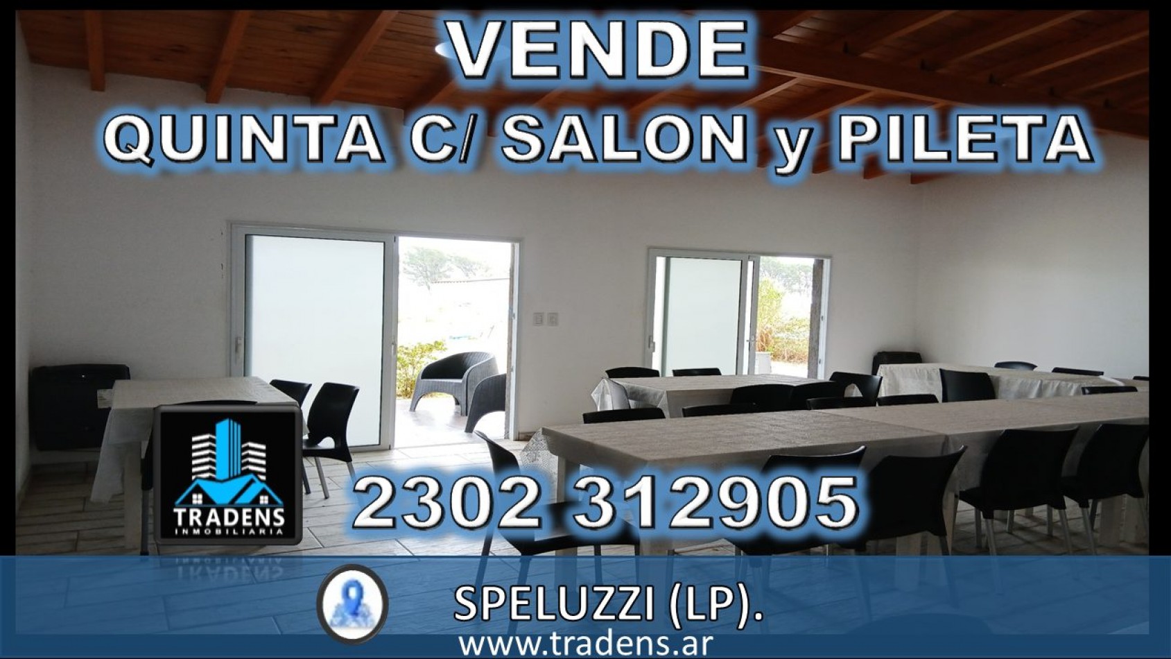 QUINTA c/ SALON, PILETA y PARRILLA