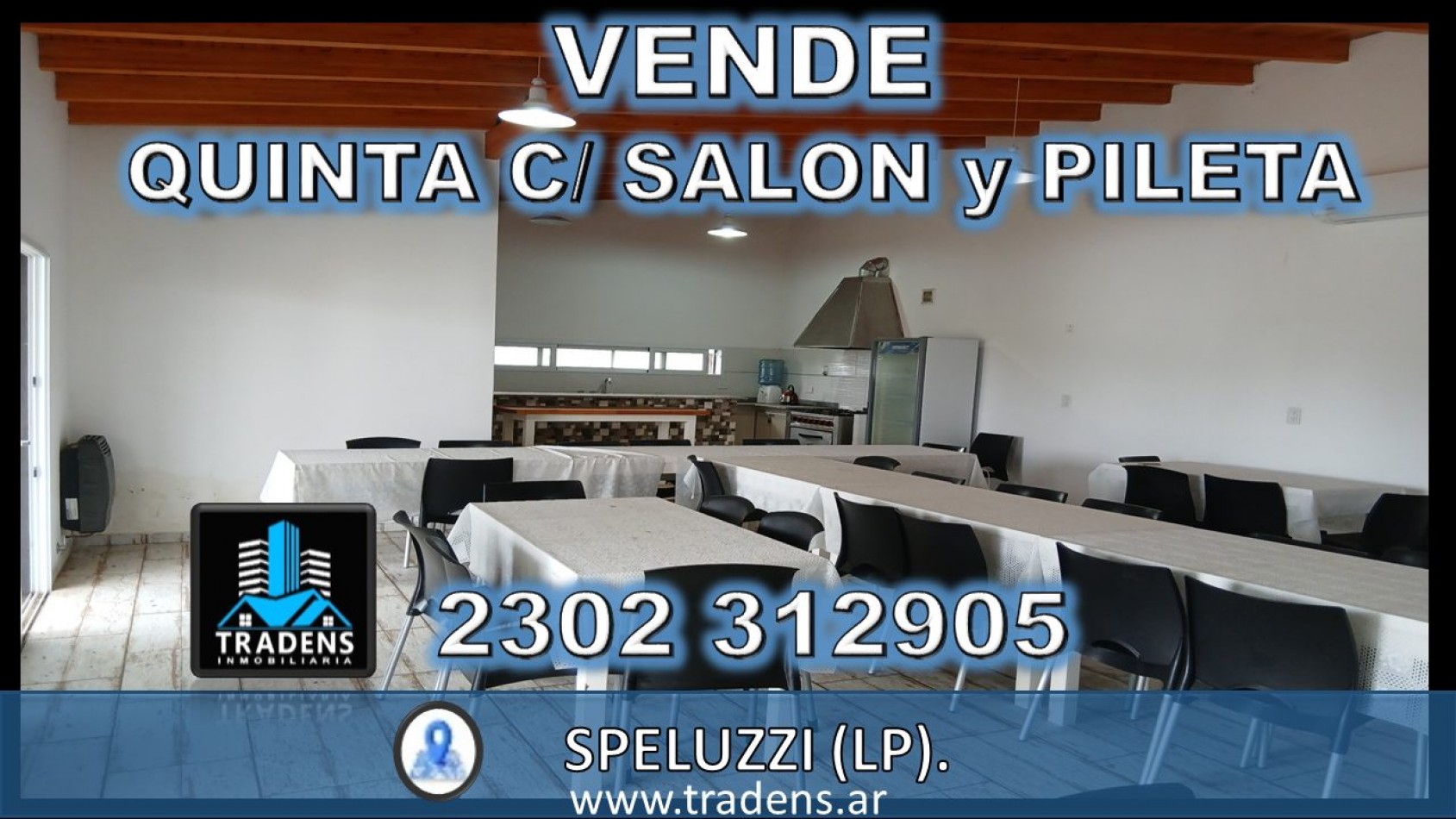 QUINTA c/ SALON, PILETA y PARRILLA