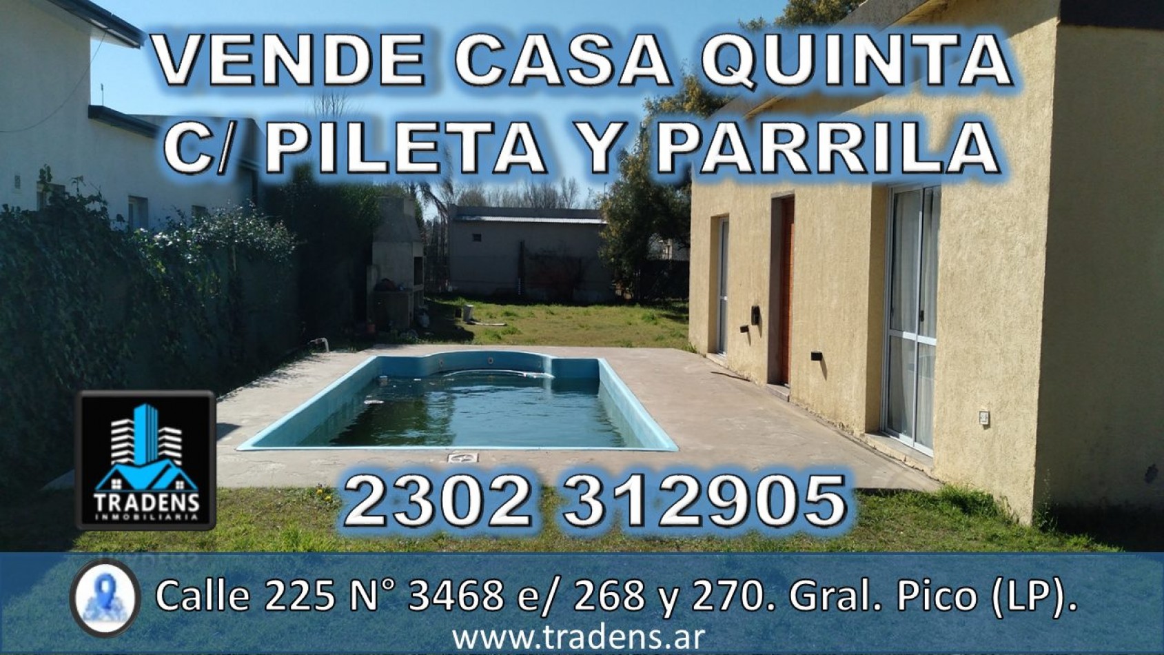 CASA QUINTA CON PILETA Y PARRILA EN ZONA SUR. 