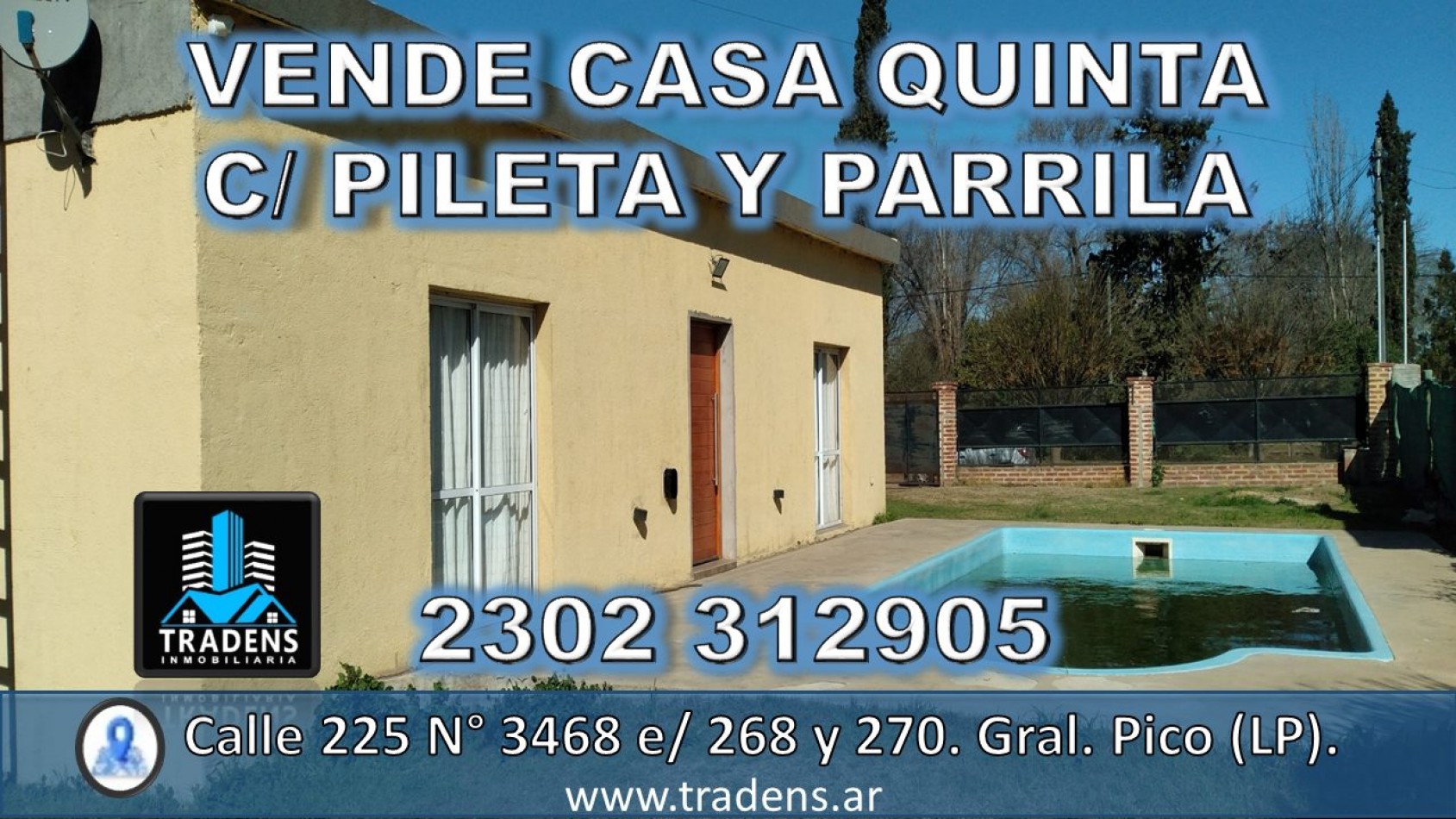 CASA QUINTA CON PILETA Y PARRILA EN ZONA SUR. 