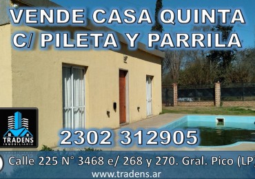 CASA QUINTA CON PILETA Y PARRILA EN ZONA SUR. 
